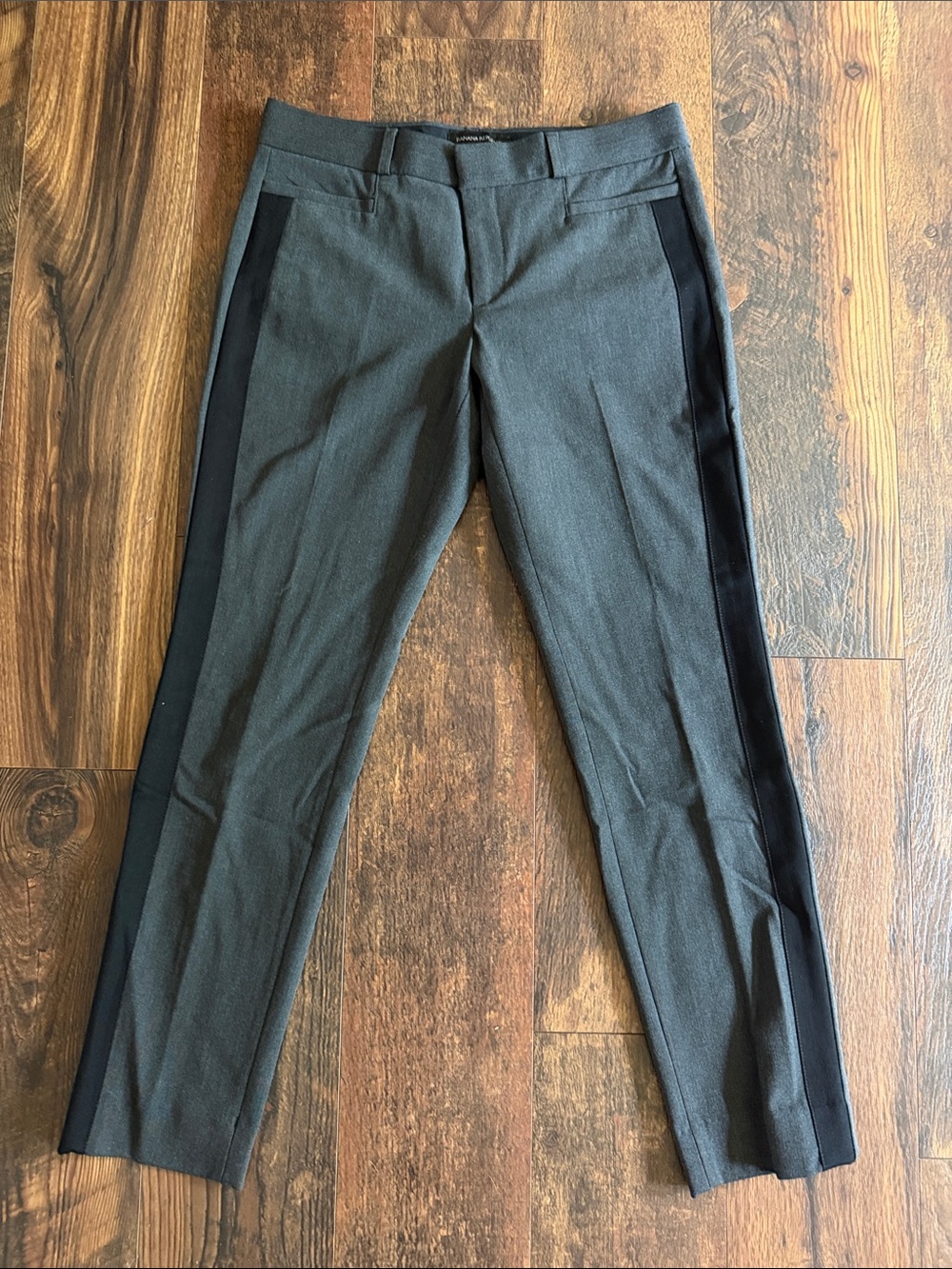 Banana Republic Black Dress Pants with Contrast White Trim